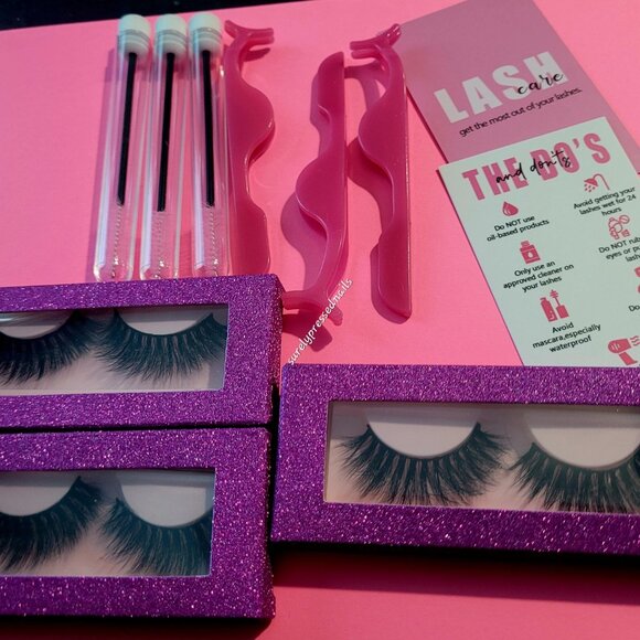 Surely Pressed Lash Strips - Black 3 Pair Set A - Picture 3 of 3